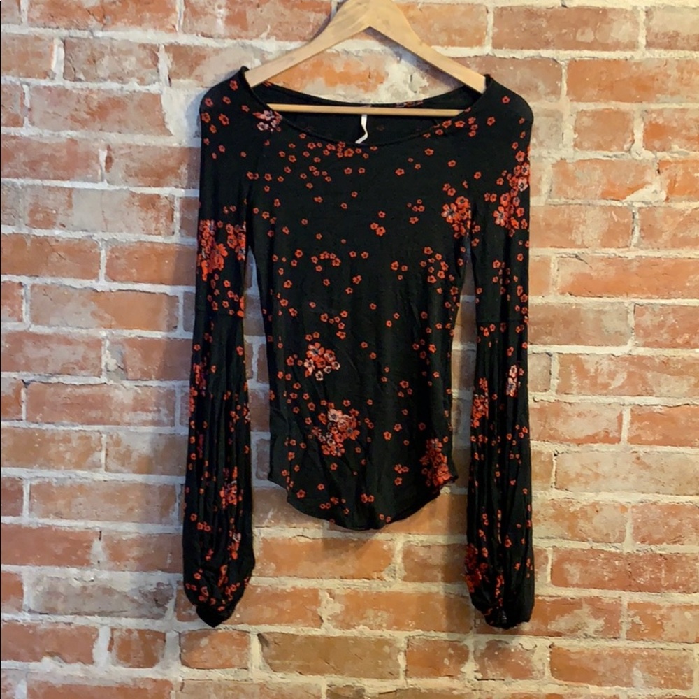 Free People Floral Long Sleeve